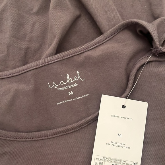Isabel by Ingrid + Isabel maternity midi stretchy casual dress 3/4 sleeves NWT - Picture 5 of 6